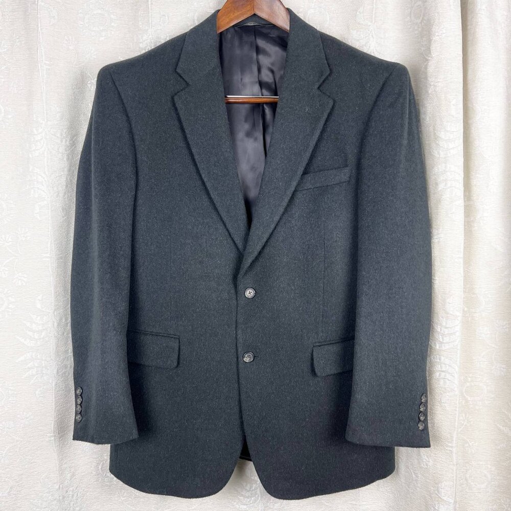 Camel hair charcoal gray 2-button suit jacket Joseph A Bank blazer sport coat 42